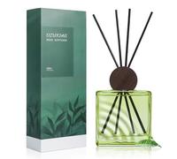 6.76 oz Darjeeling Tea Scent Diffusers with 8 Fiber Sticks,200ml Reed Diffuser for Bathroom Room Air Freshener, Last up for 40 Days