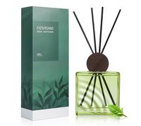6.76 oz Zen Tea Scent Diffusers with 8 Fiber Sticks,200ml Reed Diffuser for Bathroom Room Air Freshener, Last up for 40 Days