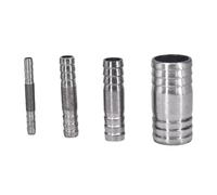 6 8 10 12 13 14 15 16 17 18 19 20 21 22 24 25 26-88mm Hose Barb Equal Straight Nipple Connector 304 Stainless Steel Pipe Fitting(25mm Barb)