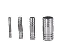 6 8 10 12 13 14 15 16 17 18 19 20 21 22 24 25-76 mm Hose Barb Equal Straight Nipple Connector 304 Stainless Steel Pipe Fitting(1pc,21mm-21mm)