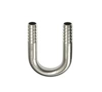 6 8 10 12 13 14 15 16 20 25 32 40 50 mm Hose Barb Elbow Corss Tee U Y Shape 2 3 4 Ways Hosetail Splitter 304 Stainless Water Gas(U-Shape,16mm)