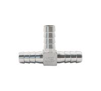 6 8 10 12 13 14 15 16 20 25 32 40mm Hose Barb Elbow Corss Tee Y Shape 2 3 4 Ways Hosetail Splitter 304 Stainless Water Gas(T tee,25MM_1PC)