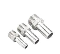 6 8 10 12 13 15 16 18 19 20mm 1/8" 1/4" 3/8" 1/2" 304 Stainless Steel Male Thread Barb Hose Pagoda Joint Coupling Connector(19mm Hose,1 in)