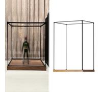 6 8 10 12 14 16 20 24 28 inch Tall Display Case, Transparent Acrylic Display Cabinet w/ Aluminium Frame, Cube Dustproof Show Box for Crafts(35x40xH70cm/14x16x28")