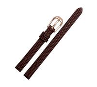 6/8/10/12/14/16mm Lizard Grain Ultra-thin Cowhide Watchband Replacement for Ladies Quartz Watch