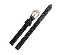 6/8/10/12/14/16mm Lizard Grain Ultra-thin Cowhide Watchband Replacement for Ladies Quartz Watch