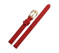 6/8/10/12/14/16mm Lizard Grain Ultra-thin Cowhide Watchband Replacement for Ladies Quartz Watch
