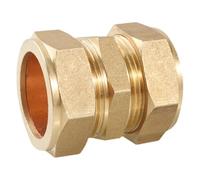6/8/10/12/15/16-28mm Tube OD Compression Union Brass Pipe Fitting Connector Coupler for Copper Air Conditioner(15mm)
