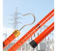 6, 8, 10, 12, 15, 18 m Insulated Rods, Telescopic Measuring, Epoxy Resin Adjustable Measuring Rod for Live Power Line, for Houses,Walls,Floors(Orange,10m/32.8ft)