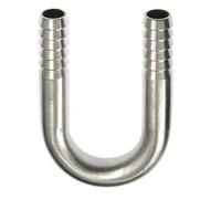 6 8 10 12 16 20 25mm Hose Barb 304 Stainless Steel U Shaped Bend Hosetail Pipe Fitting Connector Water Gas Oil，1pcs(8mm)