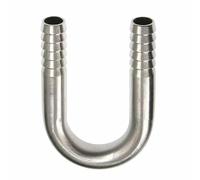 6 8 10 12 16 20 25mm Hose Barb 304 Stainless Steel U Shaped Bend Hosetail Pipe Fitting Connector Water Gas Oil(12mm)