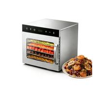 6/8/10/12 Trays Tray Stainless Steel Food Dehydrator︱Dryer uk with 30-90°C Adjustable Thermostat & 30 min-24hr Digital Timer︱Commercial Drying Fruits Machine for Fish Vegetables Meat Jerky Herb