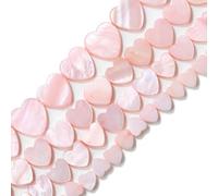 6 8 10 12mm Flat Heart Shape Shell Beads Multicolor Mother of Pearl Bead Smooth Spacer Dyed Beads for Jewelry Making Handmade-16.Horizontal hole-8MM About 45PCS