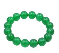 6/8/10/12mm Green Round Fashion Jewelry Beads Bracelet Natural Stone Mother's Day Gifts Accessories(19cm,6mm)