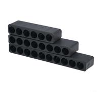 6/8/10-Hole Screwdriver Bit Holder with Hex Shank for Organising Socket Bits - Plastic Storage Case Tool Organizer, 3-Piece Set, Compact