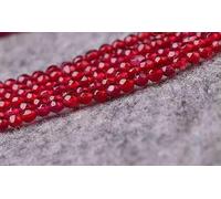6/8/10mm Genuine Natural Faceted Red Ruby Round Gems Loose Beads 15"##KH018-10mm