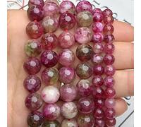6/8/10MM Natural Pink Tourmaline Crystal Stone Beads Round Loose Spacer Beads For Jewelry Making Diy Earing Bracelet Accessories-Pink Tourmaline,6mm 30pcs