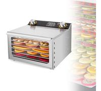 6/8/12/18-Layer Stainless Steel Food Dehydrator, Freeze Dryer Machine with 1-24h Timer & 30-90°C Temperature Control for Fruits, Vegetables, Jerky, 280x200mm Grids