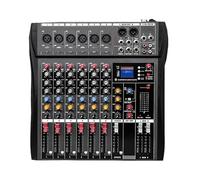 6/8/12 Channel Professional Audio Mixer Computer Stage Recording USB Sound Card Bluetooth DJ Controller Mixer Digital Consoles(6 channel)