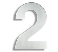 6/8/12 Inch Floating House Numbers Modern Metal Stainless Steel Door Number Silver/Black Mailbox Address Sign with Screws, for Wall Decor Apartment Garden Yard Hotel Cafe Office Street(Silver 2,8In)