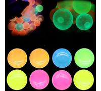 6/8/12 Pcs Luminous Sticky Balls, Stress Ball, Luminous Sticky Ceiling Balls Stress and Anxiety Relief, Stress Balls for Kids and Adults (8-)