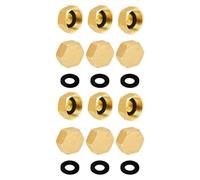 6/8/12 Pieces Sturdy Brass Garden Hose End Caps 3/4Inch Female Thread for Secure Watering Equipment Garden Hose End Caps