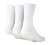 (6-8.5, White) Extra Wide Bamboo Socks for Diabetics by IOMI | 3 Pack | 4 Colours