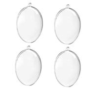 6,8 And 10CM Clear Plastic Fillable Easter Egg Craft Tree Ornaments Easter Hunting Party Small Gift Candies Container (8, 10CM)