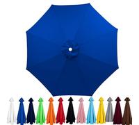 6/8 Arms Umbrella Replacement Cover, Waterproof Parasol Canopy Replacement, Strong and Thicck Parasol Top Fabric for Garden Lawn Backyard Pool(Royal blue,350cm-8ribs)