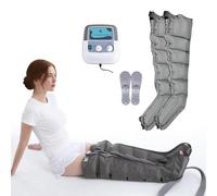6/8 Cavity Pressotherapy Air Compression Full Body Massager, Lymphatic Drainage Massager Legs, Electric Circulation Improve Pain Waist Arm, Leg Massagers for Pain and Circulation (6 Cavity, 2legs)