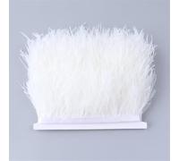 6-8 Cm Ostrich Feathers Trim for Wedding Dress Accessories Feathers Ribbon Skirt Decoration Crafts Bleach 5 Meters