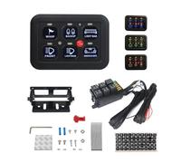 6/8 Gangs Universal LED Switch Panel 12V Light On-Off Control Relays System Slim Electronic Relay System for SUV Boat Caravan(KG-6L)
