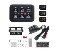 6/8 Gangs Universal LED Switch Panel 12V Light On-Off Control Relays System Slim Electronic Relay System for SUV Boat Caravan(KG-6L)