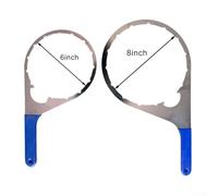 6-8 Inch Fuel Filter Wrench Set for Truck Engines with Steel Construction and Non-Slip Grip(2pcs Set)