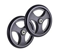 6/8 Inch Solid Tire Caster Wheel, PVC Front Wheel with Metal Bearing, Anti-Puncture Wheel Replacement for Manual Wheelchairs(8in)
