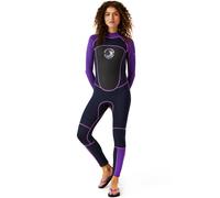 (6/8, Navy/Orchid) Regatta Womens Full 3MM UV Protect Back Zip Surf Surfing Full Length Wetsuit