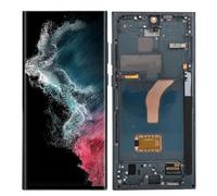6.8 OLED for S22 Ultra, LED LCD Display Touch Screen Digitizer Assembly S22ultra 5G SM S908B, LCD Screen Replacement with Frame, EU International Version (Misty