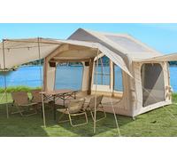 6-8 Person Inflatable Tent for Camping, 96.8 ft² Large Camping Tent Includes 500 * 440 CM Tarps,3000mm Waterproof Easy Setup Glamping Blow Up Tent