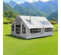 6-8 Person Inflatable Tent with Pump, 4 Season Luxury Outdoor Family Tent, Waterproof & UV-Resistant, Easy Setup