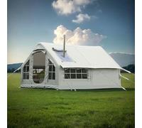 6-8 Person Inflatable Tent with Pump, 4 Season Luxury Outdoor Family Tent, Waterproof & UV-Resistant, Easy Setup