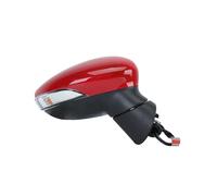 6/8 Pins Side Rearview Mirror Assembly Manual Folding Heated For Ford For Fiesta MK7 2013 2014 2015 2016 2017(1pc right Magic Red)