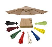 6/8 Ribs Cantilever Umbrella Replacement Cloth, Garden Parasol Canopy Cover Replacement Parasol Fabric Cover, 200/250/270/300/350cm(Khaki,8.2ft (250cm)/6 Ribs)