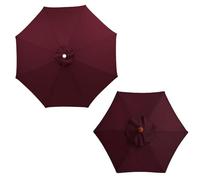 6/8 Ribs Patio Umbrella Canopy Replacement, 7.5ft 9.8ft 13.1ft Round Sunshade Cover, Beach Market Parasol Fabric, Lightweight & UV-Resistant