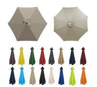 6/8 Ribs patio umbrella replacement canopy, Cantilever Parasol Top Fabric Cover Sunshade Cloth, 6.5ft/8.8ft/9.8ft for Outdoor Patio Table Umbrella Replacement Cover(Color:Top color,Size:6ribs:3.0m/9.8
