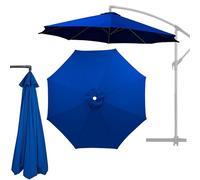 6/8 Ribs Umbrella Replacement Canopy 200 230 270 300cm, UV Protective Waterproof Polyester Fabric Outdoor Shade Canopy Cover, Umbrella Top Replacement Cloth For Patio Garden Market(Blue,3M/8Ribs)