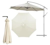 6/8 Ribs Umbrella Replacement Canopy 200 230 270 300cm, UV Protective Waterproof Polyester Fabric Outdoor Shade Canopy Cover, Umbrella Top Replacement Cloth For Patio Garden Market(Beige,3.5M/8Ribs)