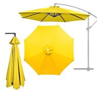 6/8 Ribs Umbrella Replacement Canopy 200 230 270 300cm, UV Protective Waterproof Polyester Fabric Outdoor Shade Canopy Cover, Umbrella Top Replacement Cloth For Patio Garden Market(Yellow,2.5M/8Ribs)