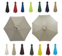 6/8 Ribs Umbrella Replacement Top Cover, 3.0m 2.7m 2.30m 2m Replacement Parasol Fabric Cover, Parasol Replacement Canopy, Breathable UV Protective, for Patio Market Yard Backyard(Top color,2.30m/6 Arm