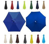 6/8 Ribs Umbrella Replacement Top Cover, 3.0m 2.7m 2.30m 2m Replacement Parasol Fabric Cover, Parasol Replacement Canopy, Breathable UV Protective, for Patio Market Yard Backyard(Royal blue,2.0m/6 Arm