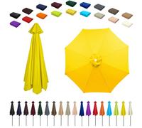 6/8 Ribs Umbrella Replacement Top, Parasol Replacement Canopy, Replacement Parasol Fabric Cover, Breathable/UV Protective, For Patio/Market/Yard/Backyard/Pool/Market(Yellow,6 ribs: 2.5m/8.2ft)
